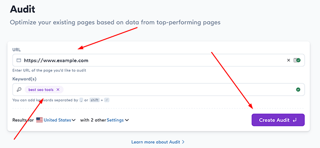 Surfer SEO Review: Surfer SEO Audit Tool for website performance analysis