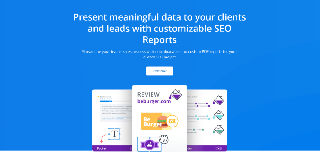 Woorank Review: SEO PDF Report summarizing website audit results and actionable recommendations.