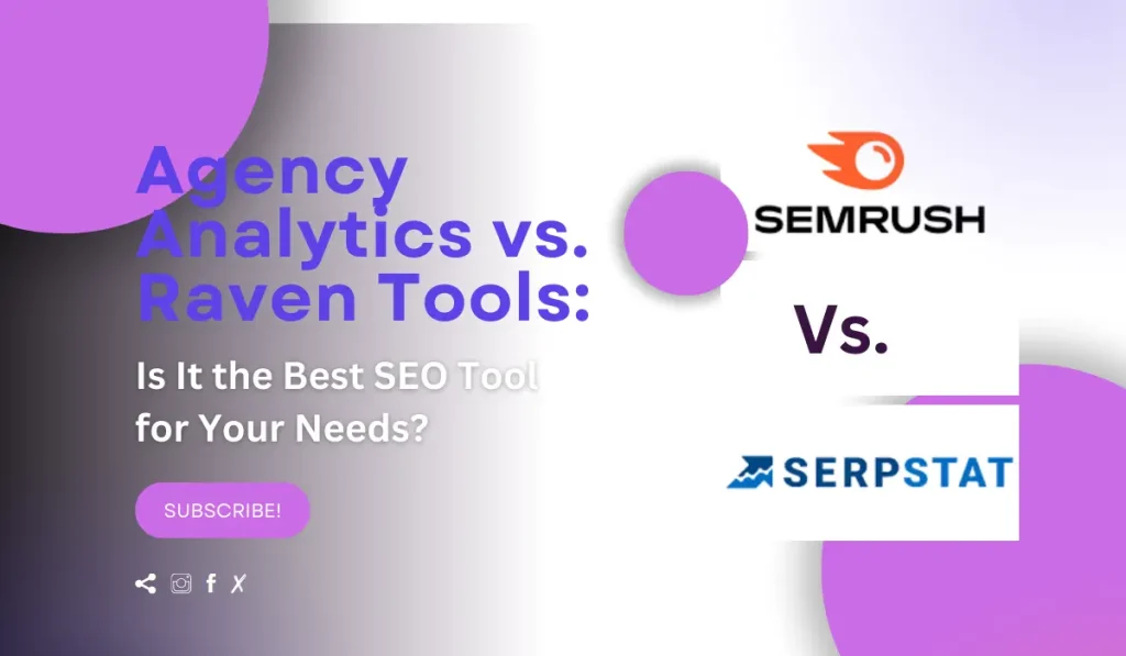 Comparison chart of Semrush vs Serpstat showing key features and pricing